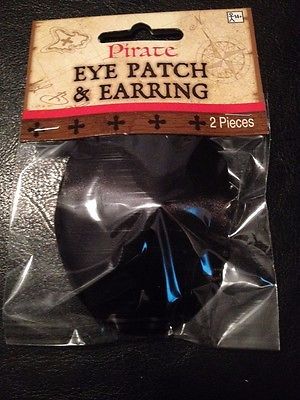 Pirate Eye Patch and Earring - Use For CosPlay, Dress-Up, Halloween, or Theater! - $2.96