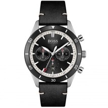 HB1513864 Hugo Boss Herren-Armbanduhr mit Quarz-Lederarmband und schwarz... - $124.27