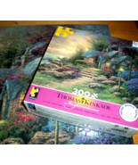 Jigsaw Puzzle Thomas Kinkade 300 LARGE Pieces Seaside Hideaway Sunset Co... - £10.11 GBP