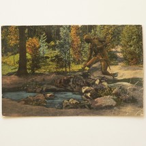Lake George New York / Native American Warrior Fishing    Postcard. Rare / Used - £3.93 GBP