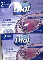 Same Bus Day Ship Dial Lavender Antibacterial Deodorant Soap 2ea 2ct Pk(4 Bars) - £12.45 GBP