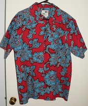GOOD VIBES - Men&#39;s Short Sleeve Shirt Large. Hawaiian Floral / Multi-colored vgc - £10.89 GBP