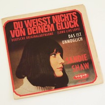 SANDIE SHAW - 7&quot; 45 - Long Live Love Sung in German. Pye P/S VG Pink label. Rare - £23.81 GBP