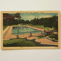 INDIANA - GARFIELD PARK, INDIANAPOLIS - 1940&#39;s COLOR POSTCARD - SWIMMING... - $5.93