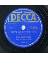 ELLA FITZGERALD - 1939 78rpm Decca VG+ Don&#39;t Worry &#39;Bout Me / Once Is En... - £15.00 GBP
