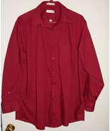 PIERRE CARDIN - MEN&#39;S LONG SLEEVE SHIRT - Burgundy 16 &amp; 1/2&quot;. VGC. (32 /... - £11.62 GBP