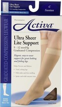 Activa UltraSheer Lite Support Knee High 9-12mmHg (Suntan) Size C - $25.22