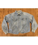 Bill Blass Jacket Women’s Small Denim Trucker Zip Up Light Wash Vintage ... - $18.81