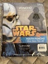 Disney Star Wars Darth Vader Waterproof Vinyl Poncho Size Youth - NEW & SEALED - $14.84