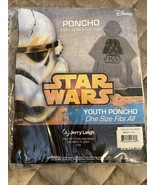 Disney Star Wars Darth Vader Waterproof Vinyl Poncho Size Youth - NEW &amp; ... - £11.79 GBP