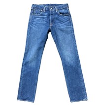 Levis 501 Jeans Mens 29x30 Blue Dark Wash Button Fly Straight Leg Workwear - $18.80