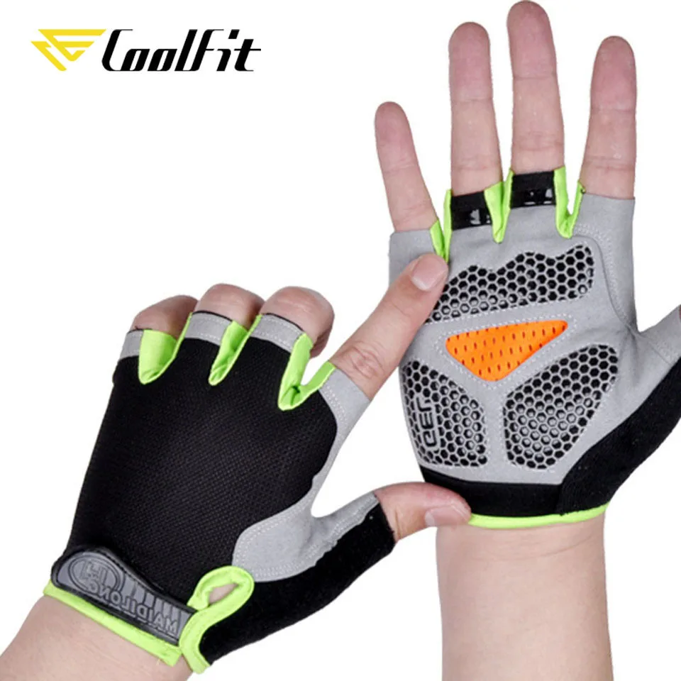 Play CoolFit New Cycling Anti-slip Anti-sweat Men Women Half Finger Gloves Breat - £22.98 GBP