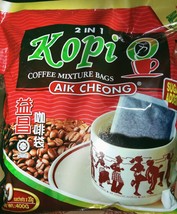 Coffee Mixture Bags Kopi O Aik Cheong 20 Sachets x 20g Sugar Added Coffee Aroma - £71.86 GBP