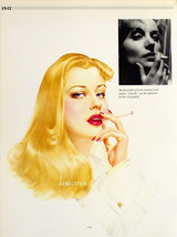 Vargas 2-Sided Pin-up Girls Redhead & Smoking Blonde from 1941 Varga Paintings - $9.89