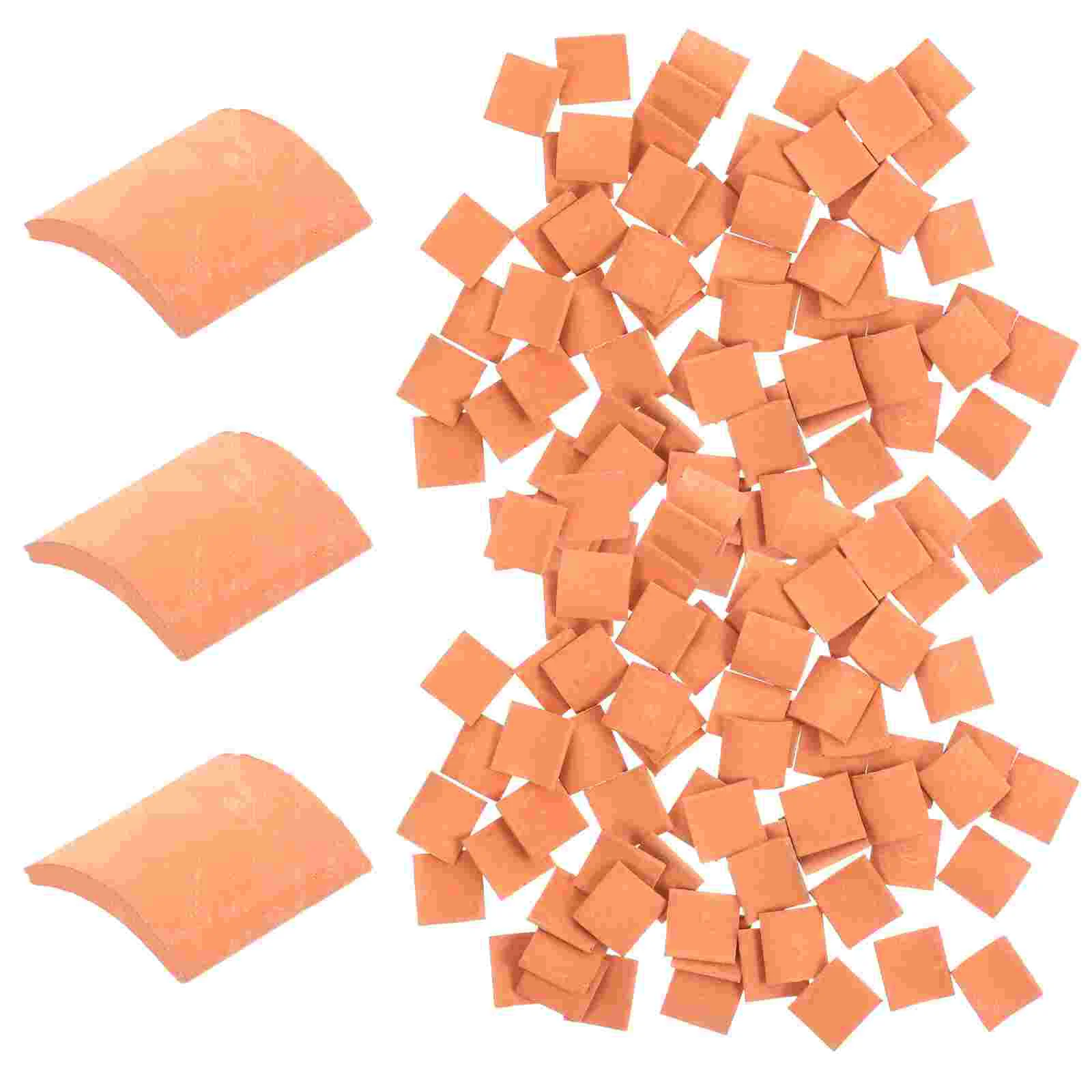 80 Pcs Model Mini Bricks Toys Artificial Sea Moss Clay DIY Miniature Roof Tiles - £11.45 GBP+