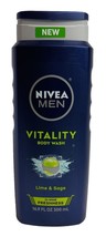 Nivea Men Vitality Body Wash Lime &amp; Sage 16.9 Oz. - £8.57 GBP