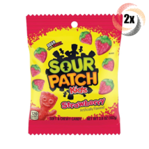 2x Bags Sour Patch Kids Strawberry Flavor Soft &amp; Chewy Gummy Candy | 3.6oz - £7.86 GBP