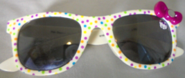Vintage 1976 Hello Kitty Sanrio Girls Kids Sunglasses Polka Dot and Bow White - £5.25 GBP