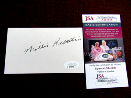 WILLIS HUDLIN INDIANS BABE RUTH 500TH HR SIGNED AUTO VTG INDEX CARD JSA ... - $39.59