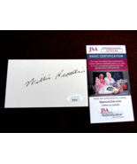 WILLIS HUDLIN INDIANS BABE RUTH 500TH HR SIGNED AUTO VTG INDEX CARD JSA ... - $752.48 MXN