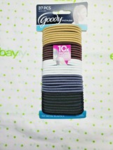 Goody Ouchless Elastics Ponytail Holders 37 Pieces Browns White Gray Black New - $9.25