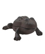 Frog Hide A Key Box Distressed Brown Cast Iron Garden Outdoor Decoration... - £10.60 GBP