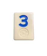 Pressman Rummikub Blue 3 Tile Original Replacement Game Piece Smooth Back u - £5.33 GBP