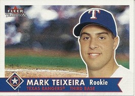 2001 Fleer Tradition Mark Teixeira 470 Rangers Rookie Card - £4.77 GBP