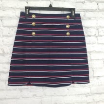 Tommy Hilfiger Skirt Womens 0 Blue Red White Striped Nautical Preppy Sailor - $24.88
