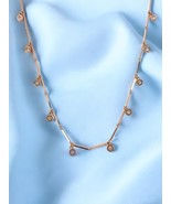 Kate Spade New York Rose Gold Tone Station Necklace With Rhinestones - $560.33 MXN