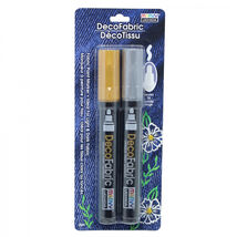 Uchida Deco Fabric Marker 2 Pack Gold and Silver - $10.55