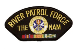 River Patrol Force Vietnam The Nam Embroidered 6&quot; Service Ribbon Military Patch - £23.17 GBP