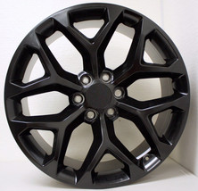 GMC 20&quot; Satin Black Snowflake Wheels Rims For 2000-2023 Sierra Yukon Denali 1500 - £817.22 GBP