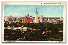 Skyline of San Antonio Texas TX UNP Linen Postcard N18 - £2.68 GBP