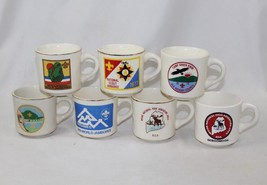 Vintage 1970s Lot of 7 Boy Scouts BSA Coffee Mug Scout Jamboree - NC and Maine - £39.69 GBP
