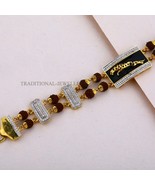 Mens Exclusive Handmade Solid Rudraksha Bead Gold 22K Jaguar design Brac... - $102,792.70 MXN+
