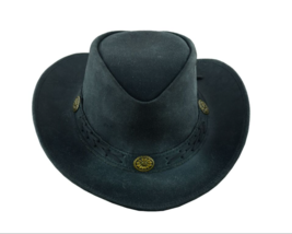 Sahara Leather Hats Western Style for Men and Women shape able Wide Brim Vintage - £34.81 GBP+
