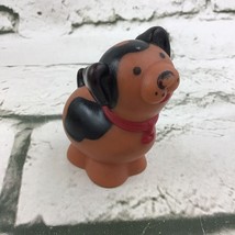 Vintage 90’s Fisher Price Little People Brown Dog Dollhouse Pet Figure Toy - $6.92