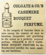 1886 Colgate Perfume &amp; Cologne Advertisement Victorian Beauty Cashmere D... - $27.87 CAD