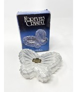 Forever Crystal Butterfly Box 24% Lead Crystal Made in Yugoslavia - £18.36 GBP