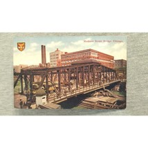 Illinois Chicago IL Madison Street Bridge Vintage Postcard - £3.70 GBP