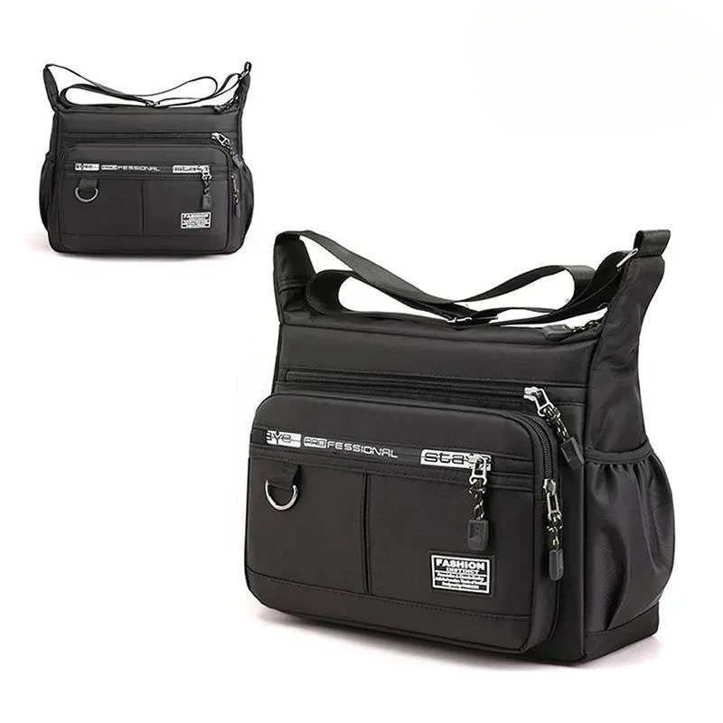 Men Oxford Messenger Bags Crossbody Bag Waterproof Bags Multifunction Br... - $20.22
