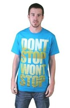 Tavik Mens Turquoise Don&#39;t Stop Won&#39;t Stop Lake Water Persistence T-Shirt NWT - £10.74 GBP