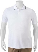 Mens Polo Big Tall Golf FILA White Short Sleeve Tru Dry Classic Shirt $48- 2XLT - £15.82 GBP