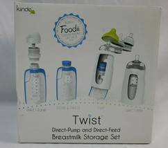 New Kiinde Twist Direct-pump &amp; Direct-Feed Breastmilk Storage Set Foodii... - £16.63 GBP