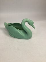 Vintage Bauer Pottery USA Large Seafoam Green Swan Planter Vase - 11.5”L - $19.79