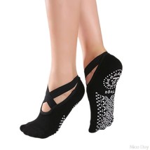 Yoga Socks for Women Non-Slip Grips &amp; Straps Fitness Sport Ballet Pilates Socks  - £11.64 GBP