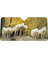 Nice White Wolfs  design car window Sun shade , made to order, select yo... - €21,60 EUR