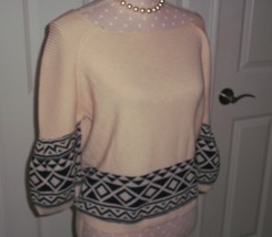 Ya Los Angeles Brand Women&#39;s Bell Sleeve Sweater Top One Size - £18.35 GBP