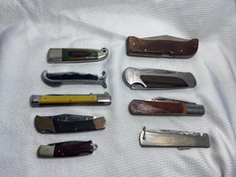 Mixed Brand Style Single Blade Folding Pocket Knife Lot Of 9 Made In Japan - £103.90 GBP
